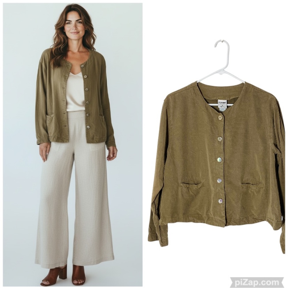 VINTAGE GERTIES Boxy Lyocell Blouse